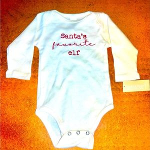 TENTH & PINE “Santa’s Favorite Elf” Christmas Onesie size 0-3.